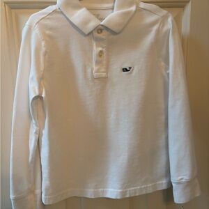 Vineyard Vines White Long Sleeve Polo